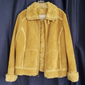 Wilson's ladies leather, fur lined jacket